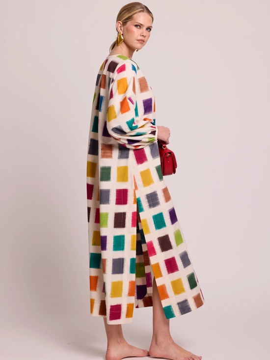 Kleed Other - Kleed Nagar Squares Kaftan Dress
